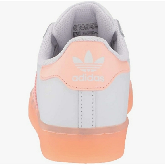 ⭐ADIDAS SUPERSTAR WHITE CORAL CLASSIC SNEAKER NEW⭐ - Picture 8 of 11